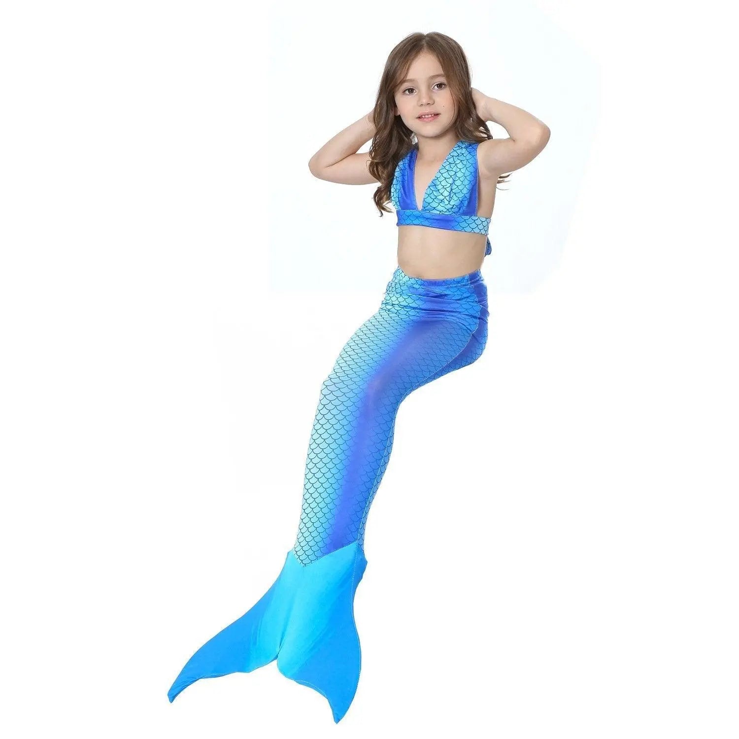 Girl Kids Mermaid Tail Swimwear Bikini Set Bathing Suit Fancy Costume - Pajamasbuy