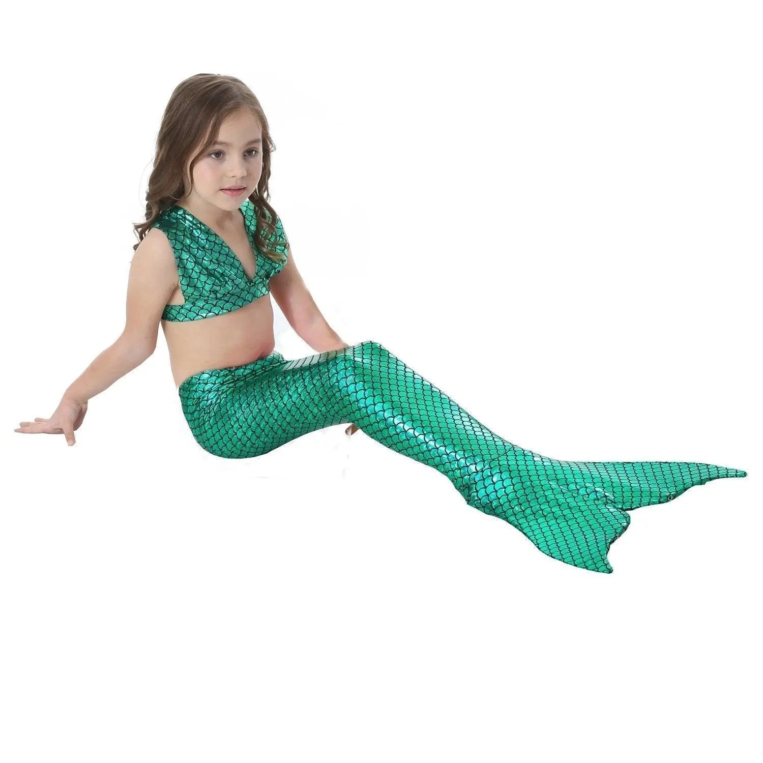 Girl Kids Mermaid Tail Swimwear Bikini Set Bathing Suit Fancy Costume - Pajamasbuy