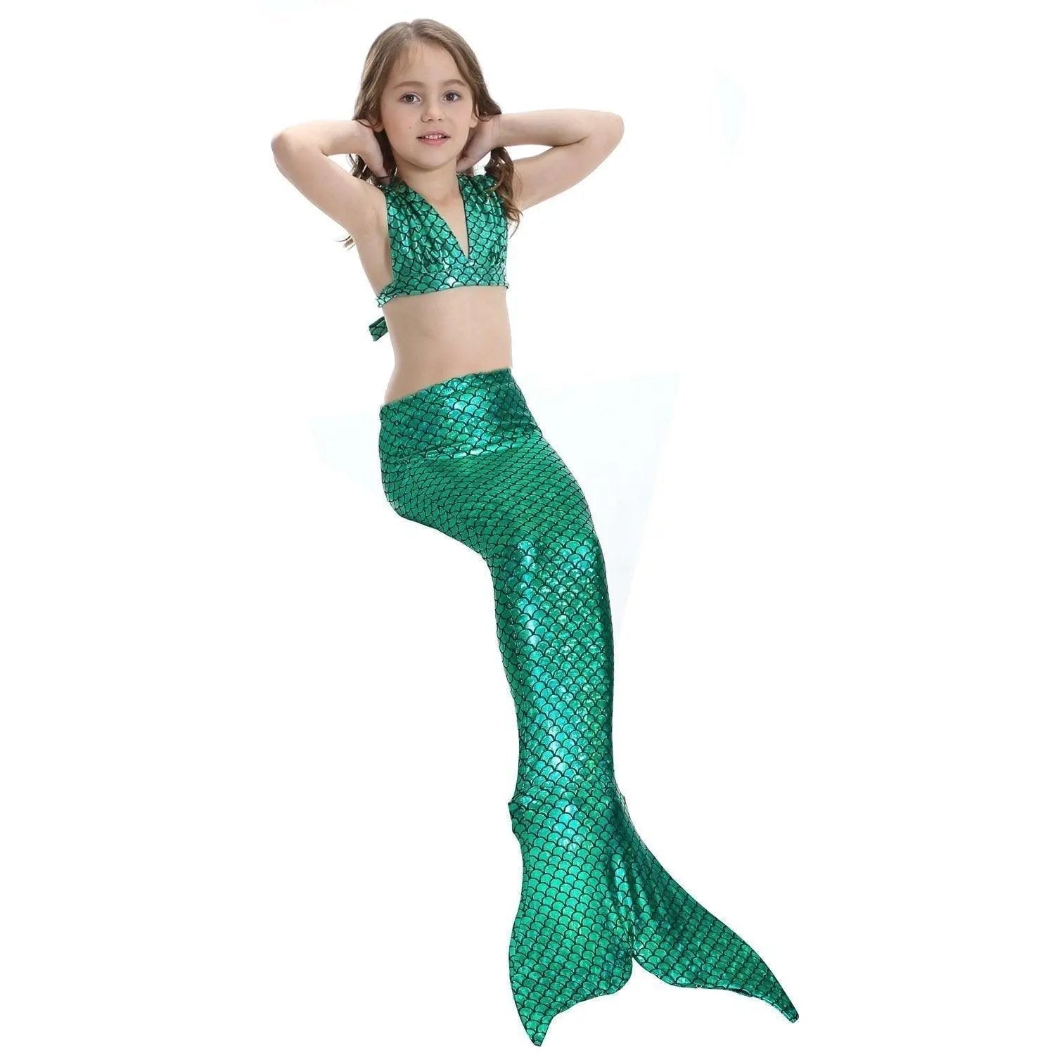 Girl Kids Mermaid Tail Swimwear Bikini Set Bathing Suit Fancy Costume - Pajamasbuy