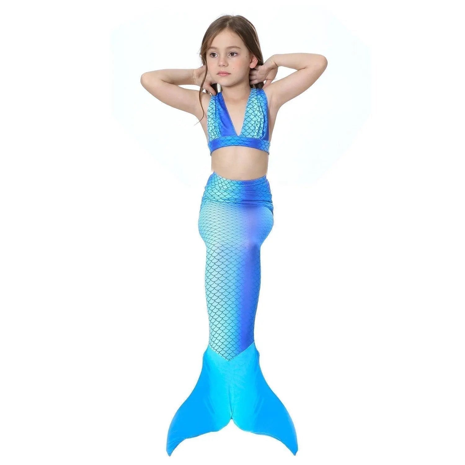 Girl Kids Mermaid Tail Swimwear Bikini Set Bathing Suit Fancy Costume - Pajamasbuy