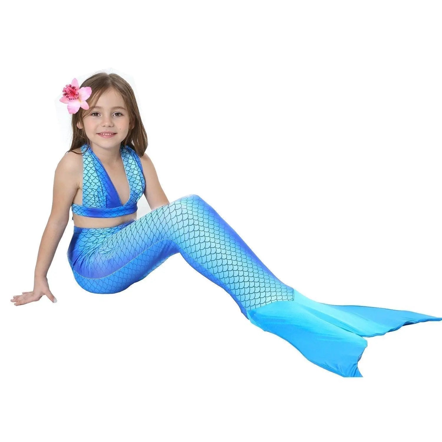 Girl Kids Mermaid Tail Swimwear Bikini Set Bathing Suit Fancy Costume - Pajamasbuy