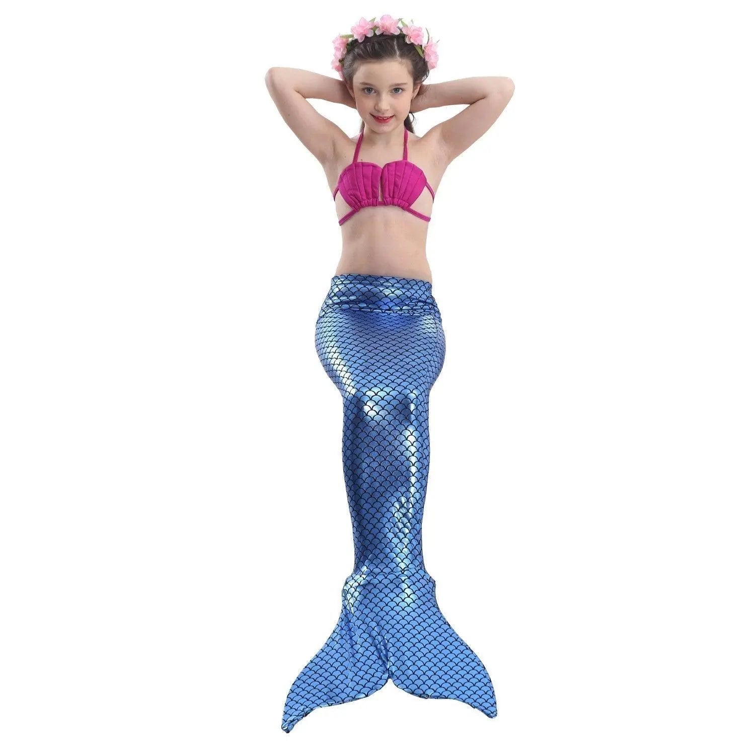 Girls Kids Mermaid Tail Swimwear Bikini Set Swimsuit Swimming Costume - Pajamasbuy