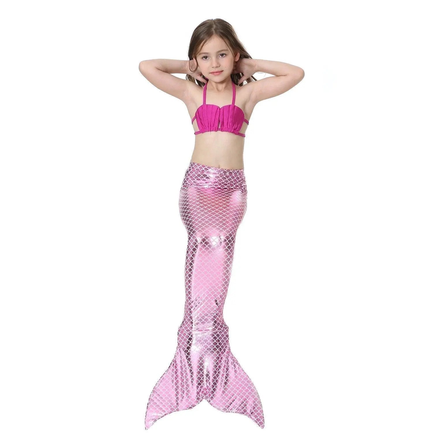 Girls Kids Mermaid Tail Swimwear Bikini Set Swimsuit Swimming Costume - Pajamasbuy