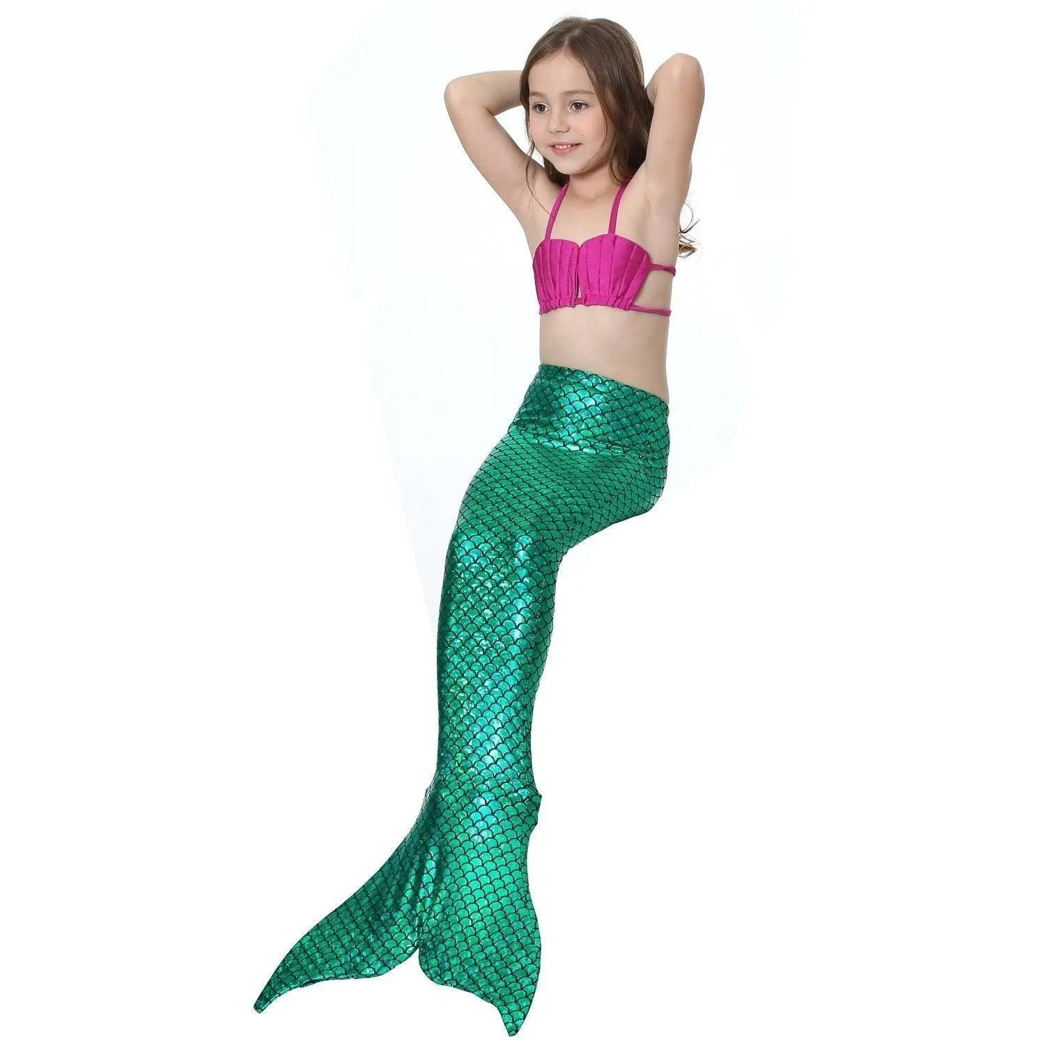 Girls Kids Mermaid Tail Swimwear Bikini Set Swimsuit Swimming Costume - Pajamasbuy