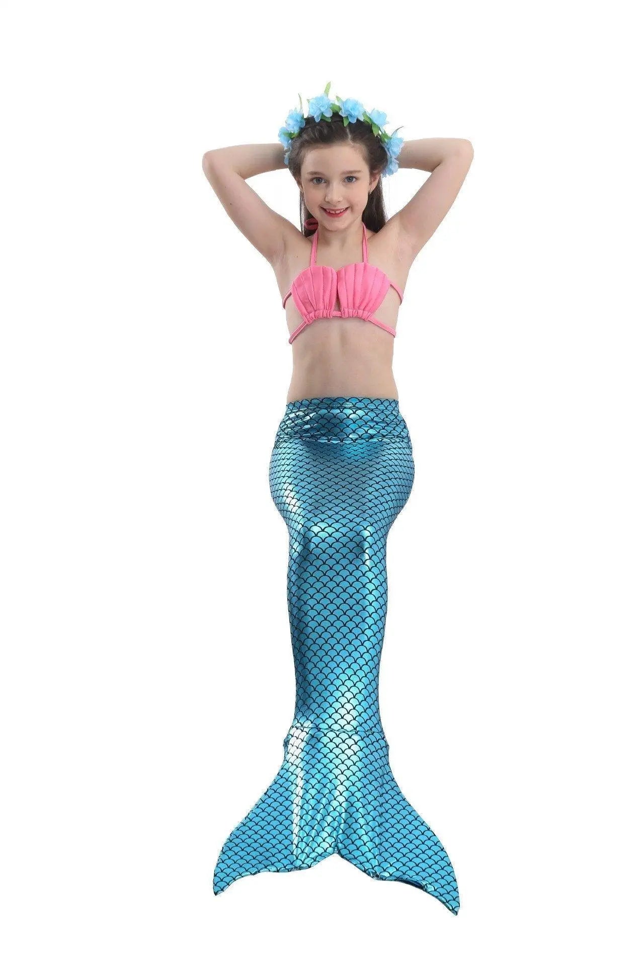 Girls Kids Mermaid Tail Swimwear Bikini Set Swimsuit Swimming Costume - Pajamasbuy