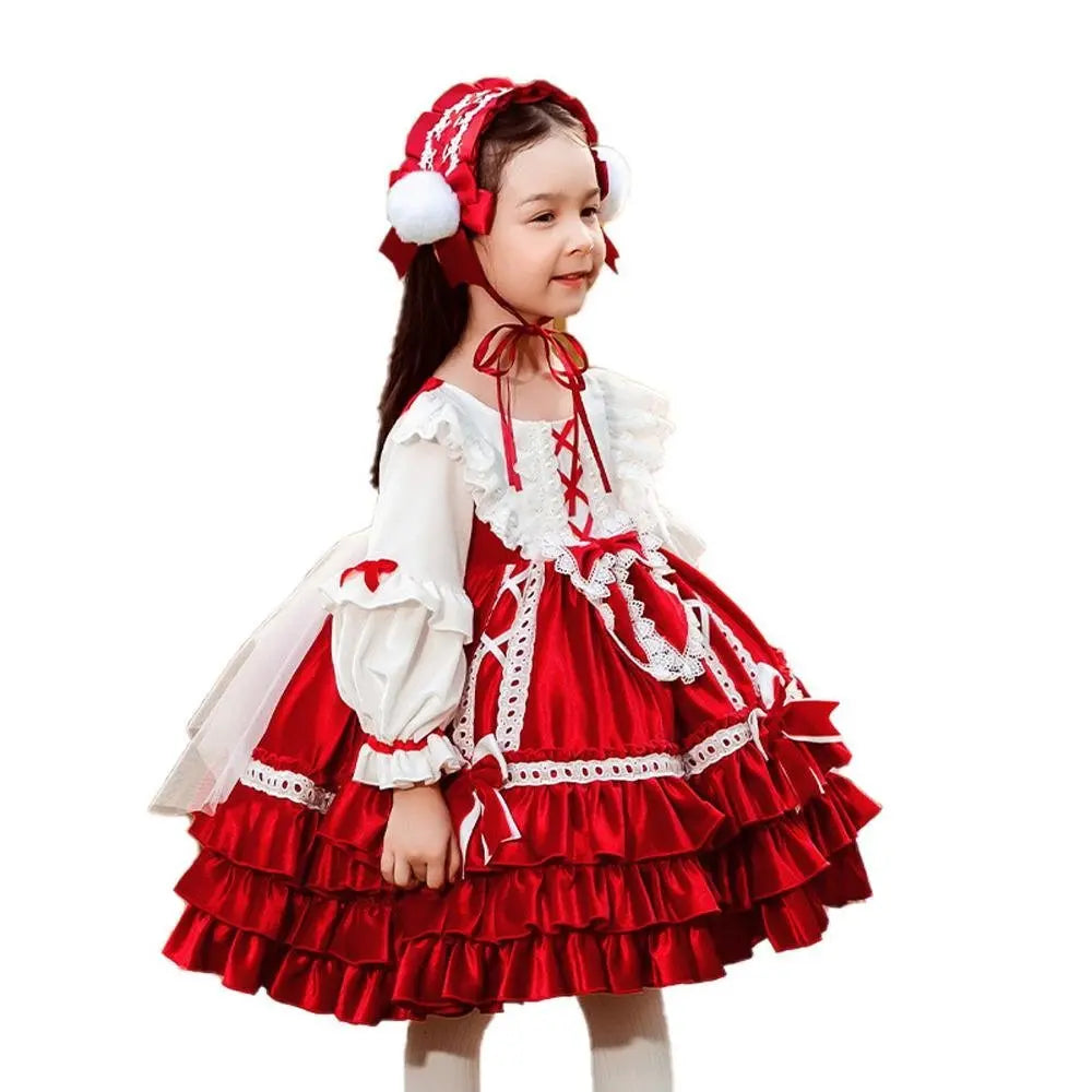 Girls' Lolita princess dress annual Korean velvet Tutu skirt Costumes Party - Pajamasbuy