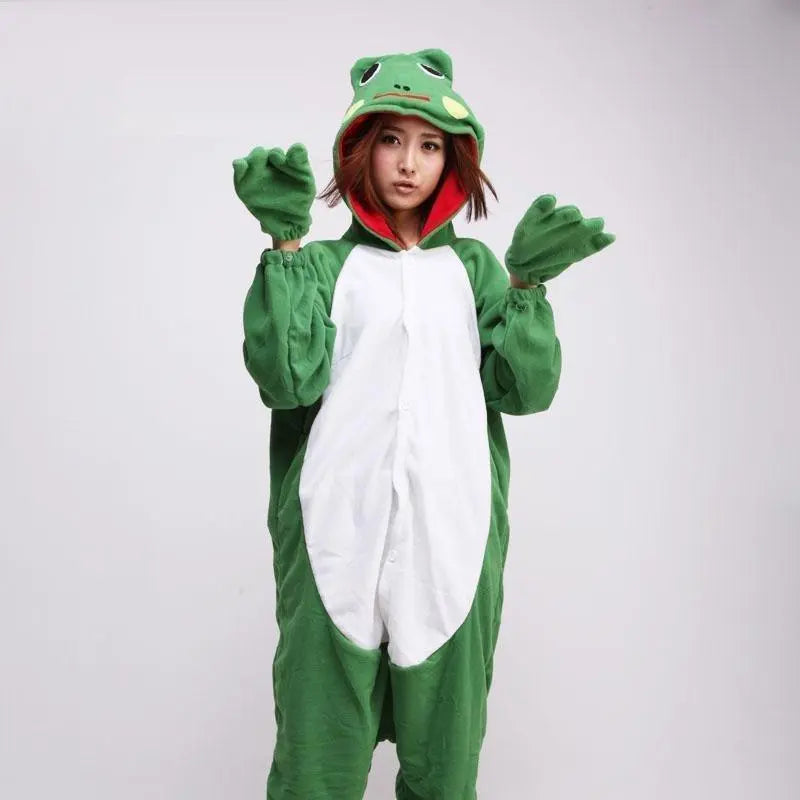 Green Frog Onesies Hoodie Costume Kigurumi Pajamas - Pajamasbuy