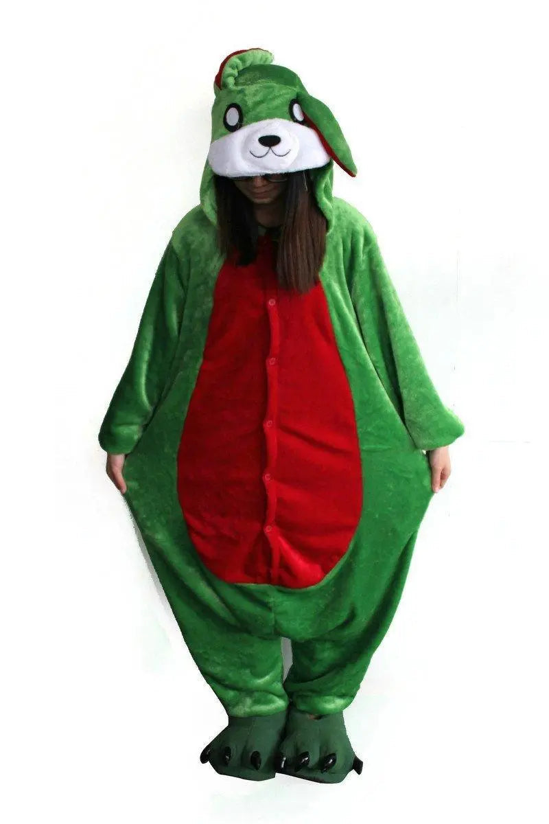 Green Rabbit Onesies Hoodie Pajamas Animal Easter Costume Kigurumi - Pajamasbuy