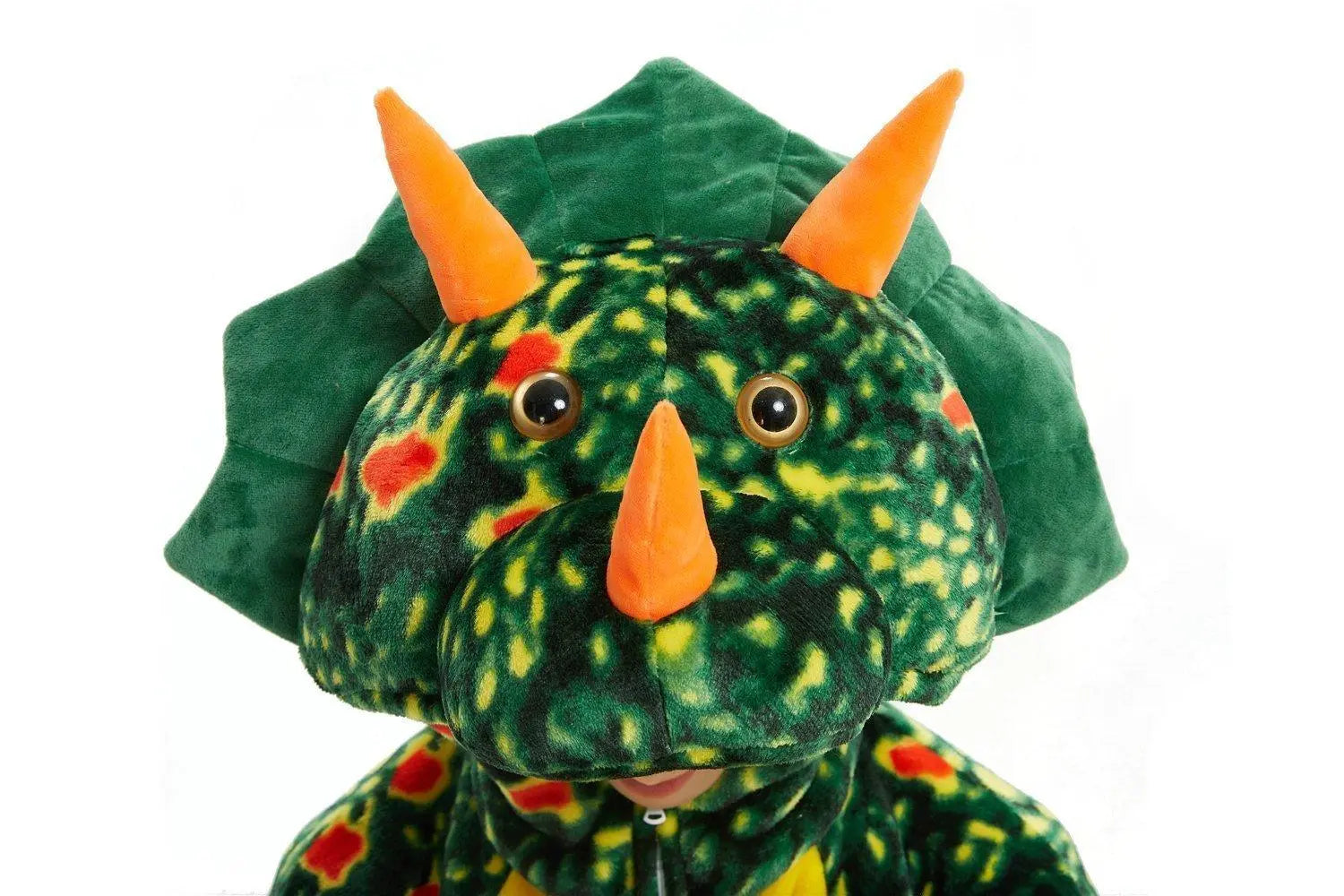 Green Triceratops Dragon Adult Kids Kigurumi Onesies Pajamas Costume - Pajamasbuy