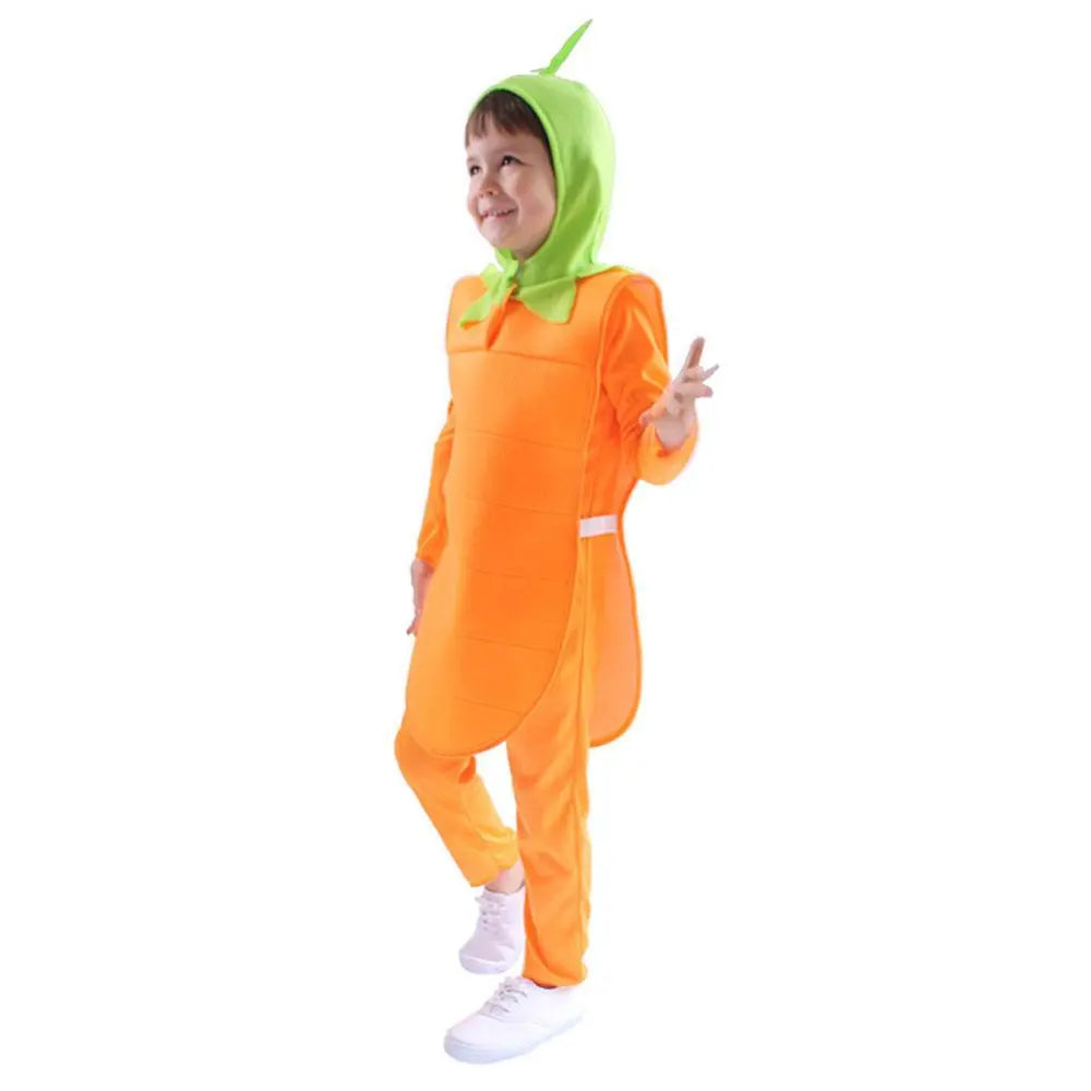 Halloween Carrot Cosplay Costumes Romper Onesie Cute Jumpsuit Outfit for Kids - Pajamasbuy