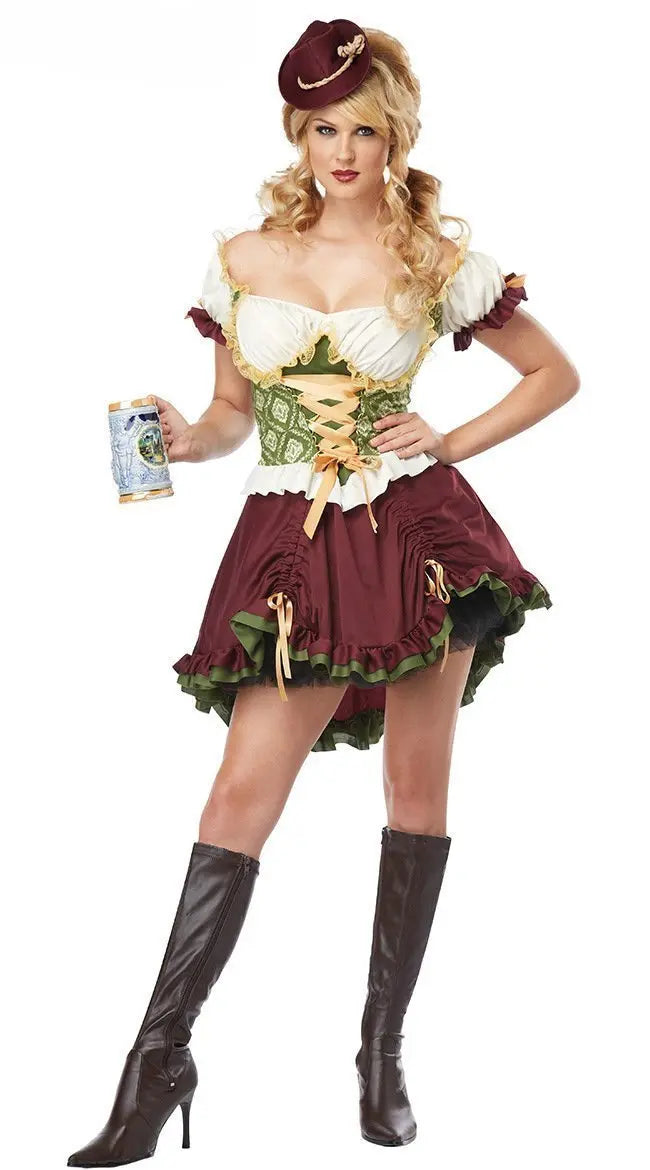 Halloween German Beer Women Dress Oktoberfest Cosplay Costume - Pajamasbuy