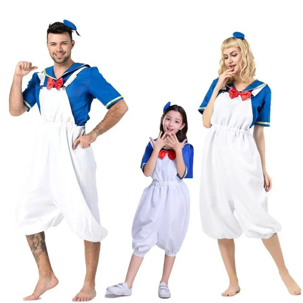 Halloween Sailor Suit Donald Duck Matching Family Cosplay Costume - Pajamasbuy