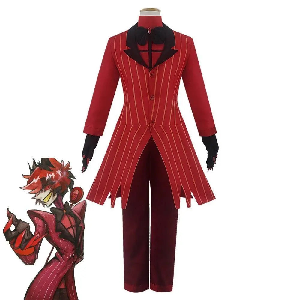 Hazbin Hotel Cosplay Costume Alastor Angel Dust Jacket Anime Halloween Suit Outfit Sets Dress Up For Adults - Pajamasbuy