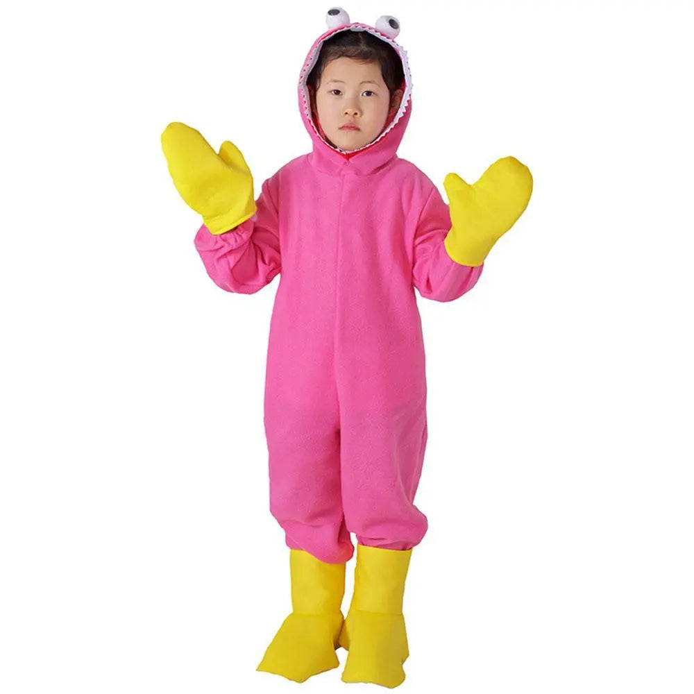 Huggy - Wuggy Cosplay Costume Poppy - Playtime Jumpsuit Onesie Halloween Outfit for Kids Boys Girls - Pajamasbuy