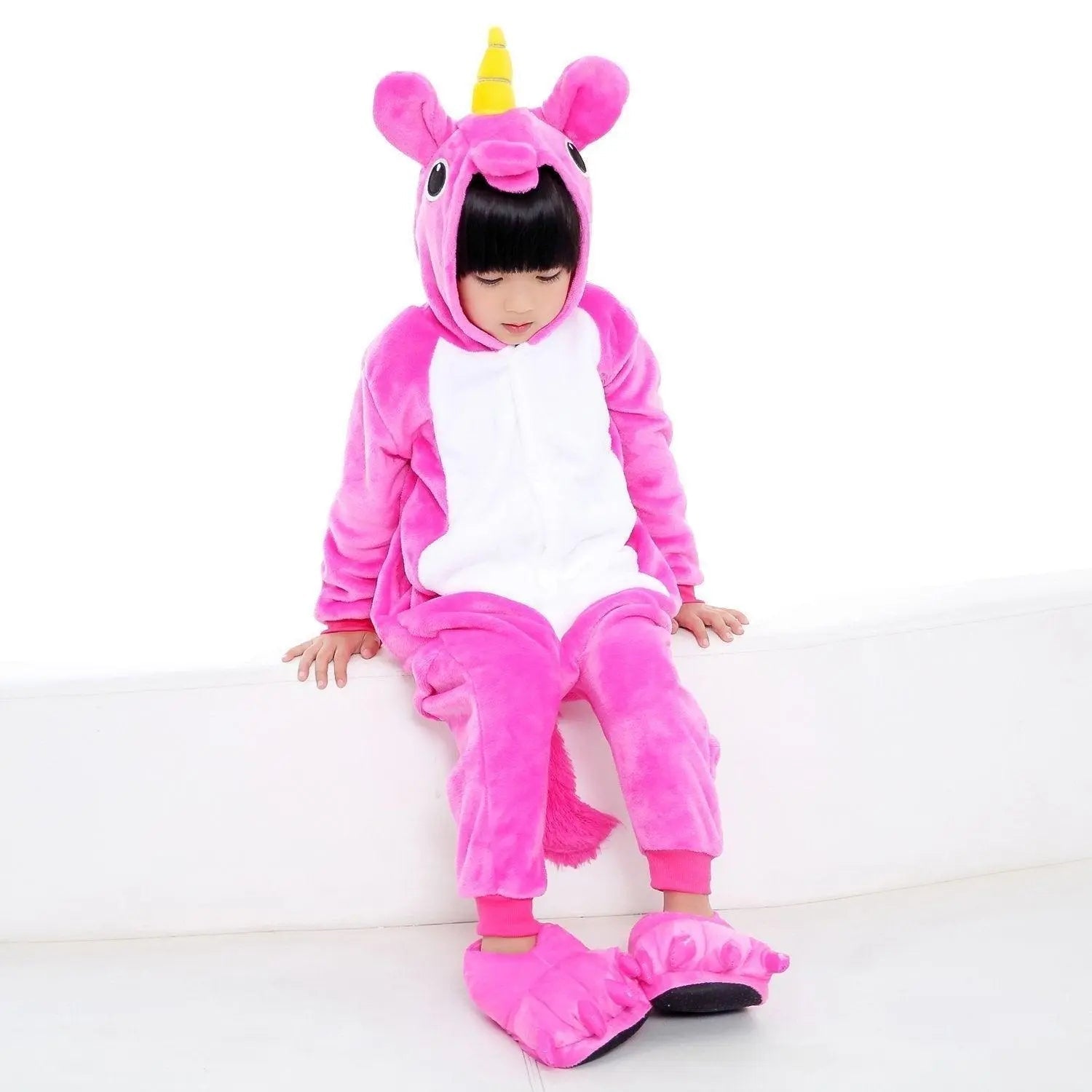 Kid Unicorn Pegasus Onesie Pajamas Kigurumi Hoodie Sleepwear - Pajamasbuy