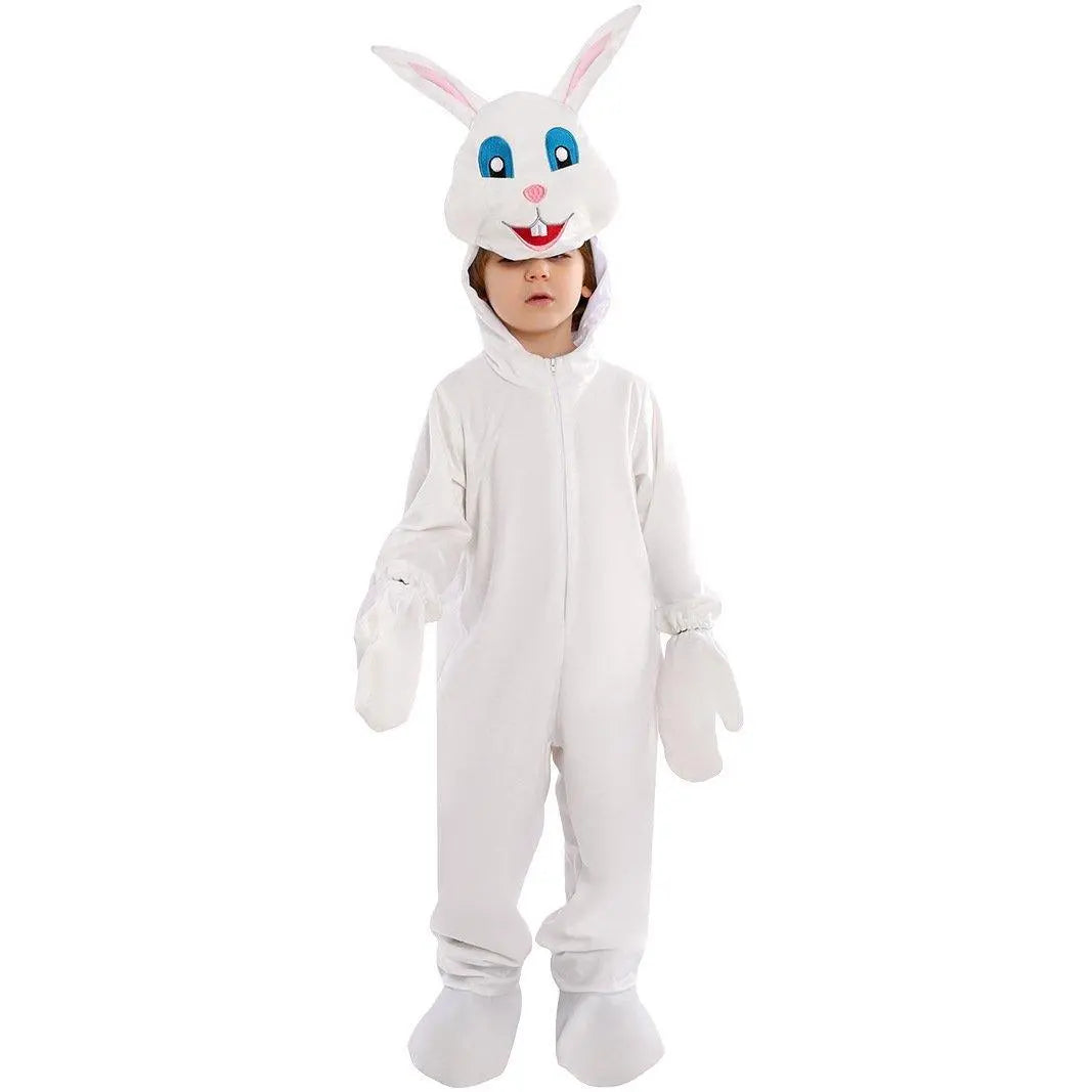 Kids Children White Rabbit Bunny Carrot Party Cosplay Halloween Easter Costume - Pajamasbuy