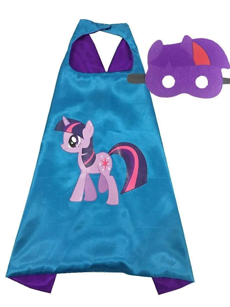 Kids My Little Pony Cape Mask Set Costume Cloak - Pajamasbuy