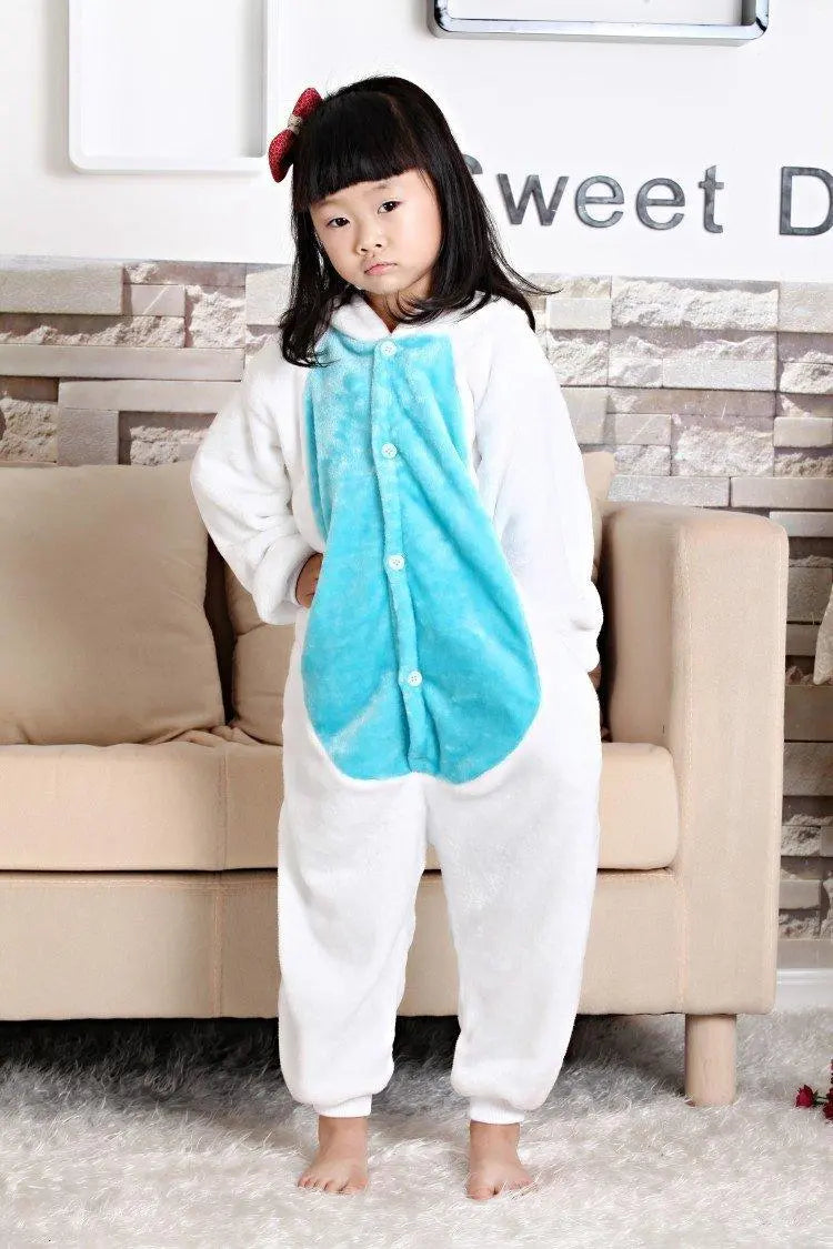 Kids Rabbit Bunny Onesies Pajamas Flannel Kigurumi Easter Costume - Pajamasbuy