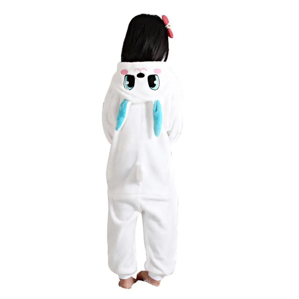 Kids Rabbit Bunny Onesies Pajamas Flannel Kigurumi Easter Costume - Pajamasbuy