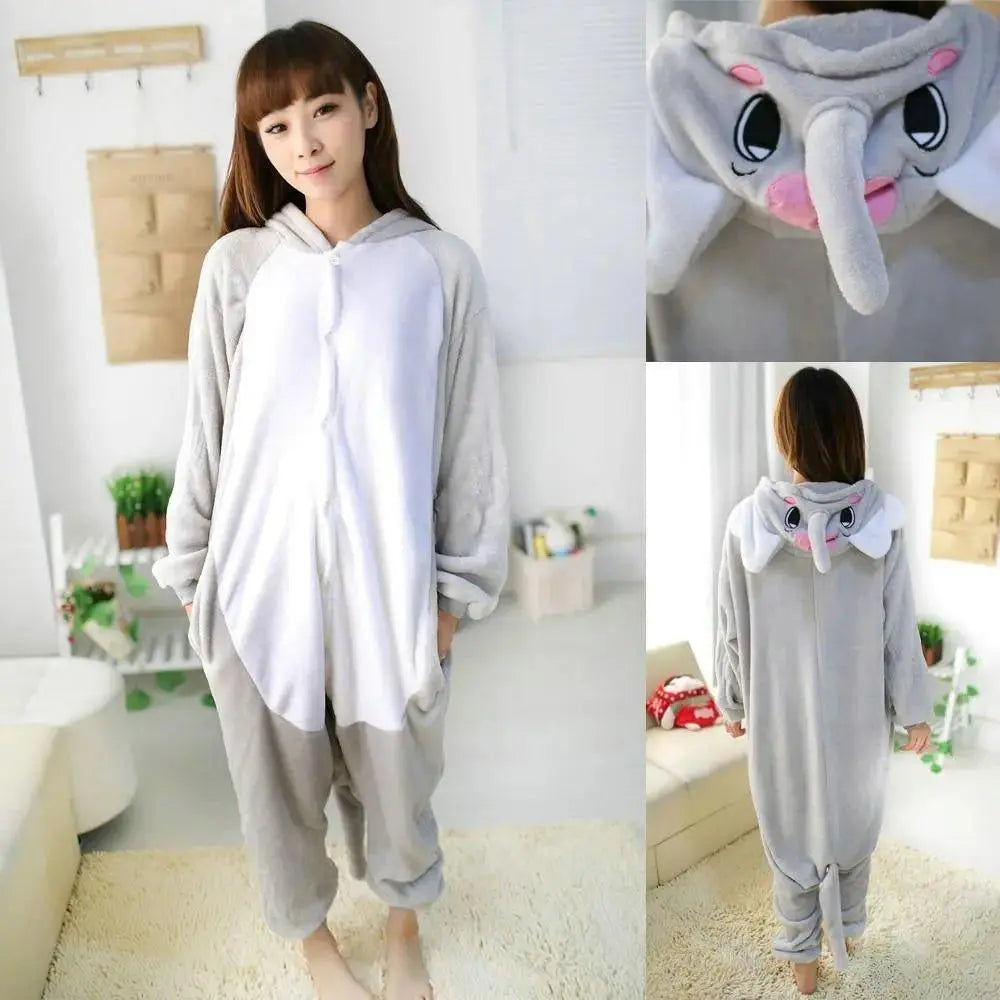 Kigurumi Animal Elephant Onesies Pajamas Cosplay Costumes - Pajamasbuy