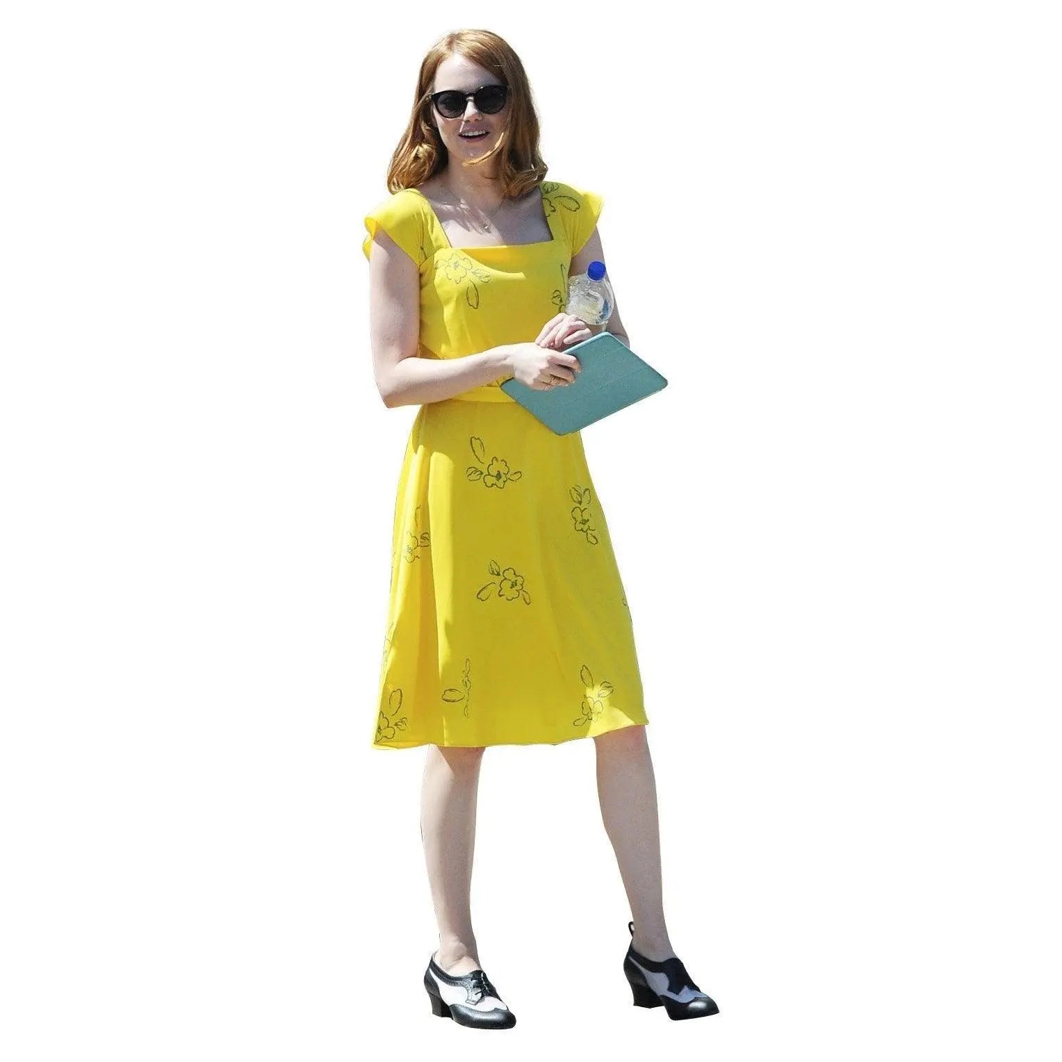 La La Land Emma Stone Actress Yellow Dress Movie Cosplay Costume - Pajamasbuy