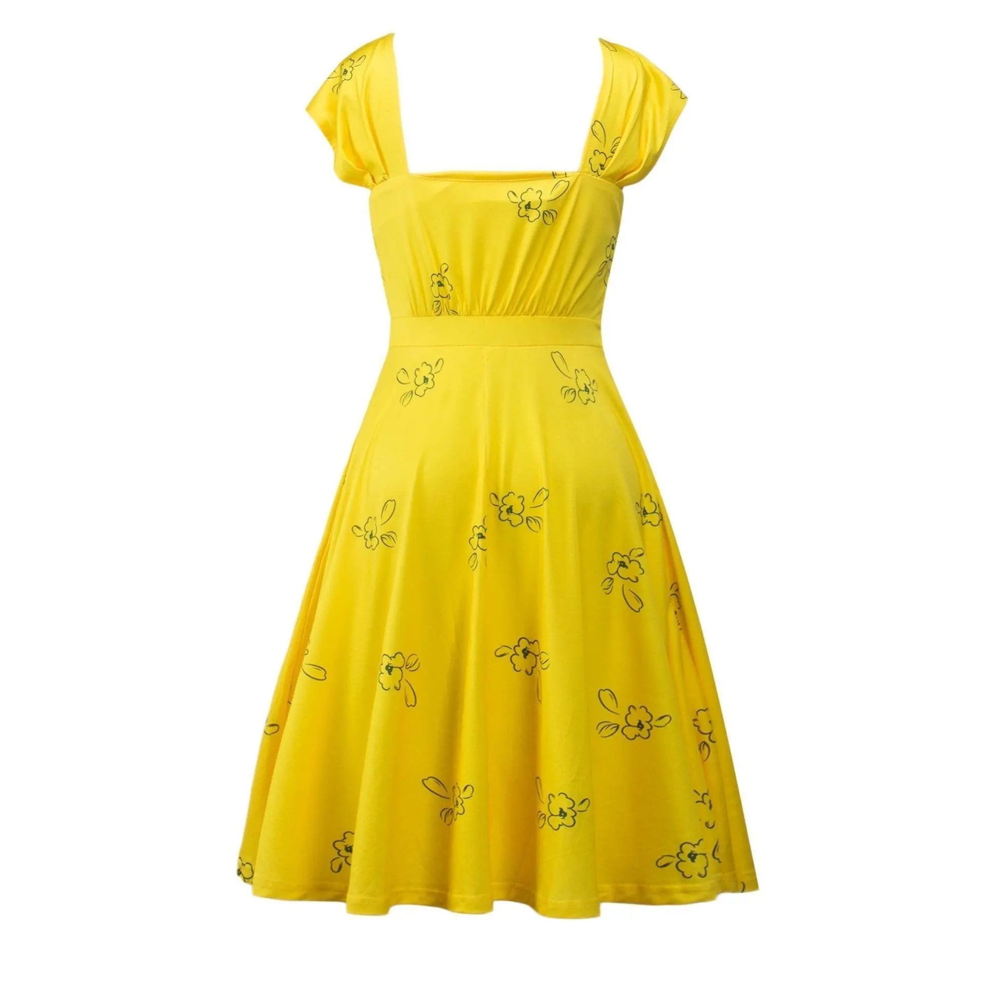 La La Land Emma Stone Actress Yellow Dress Movie Cosplay Costume - Pajamasbuy