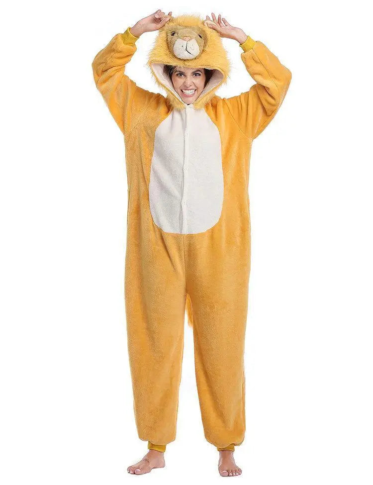 Lion Animal Kigurumi Onesies For Adult Costume Pajamas - Pajamasbuy