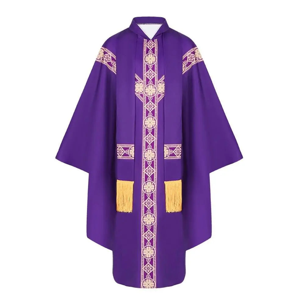 Medieval Cloak Spliced Priest Uniform Cosplay Costume Outfits Halloween Carnival Suit - Pajamasbuy