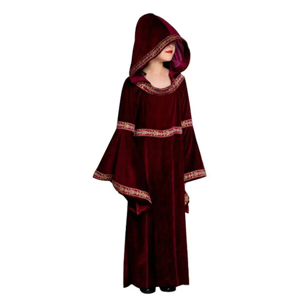 Medieval Halloween costume Victorian dress Renaissance burgundy dress - Pajamasbuy