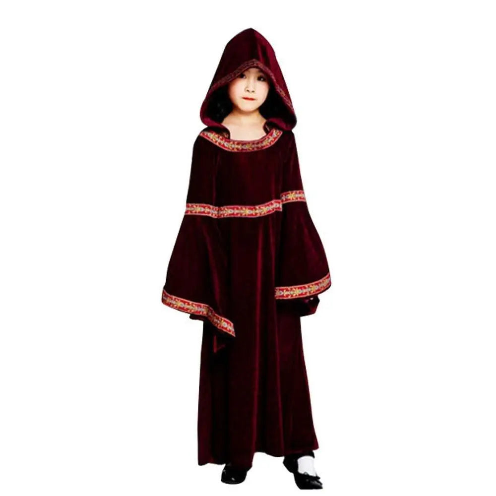 Medieval Halloween costume Victorian dress Renaissance burgundy dress - Pajamasbuy