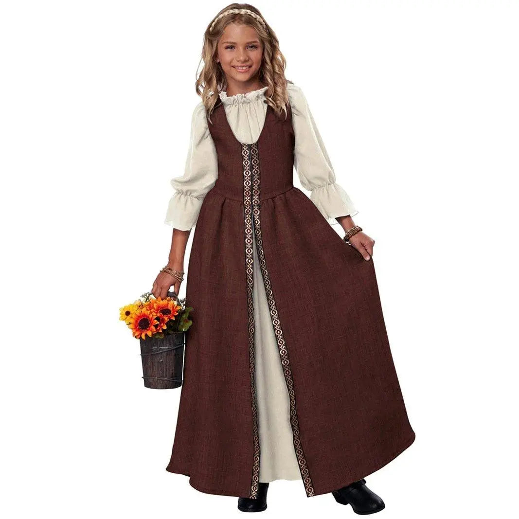 Medieval Palace Dress Vintage Kids Party Halloween Cosplay Costumes - Pajamasbuy