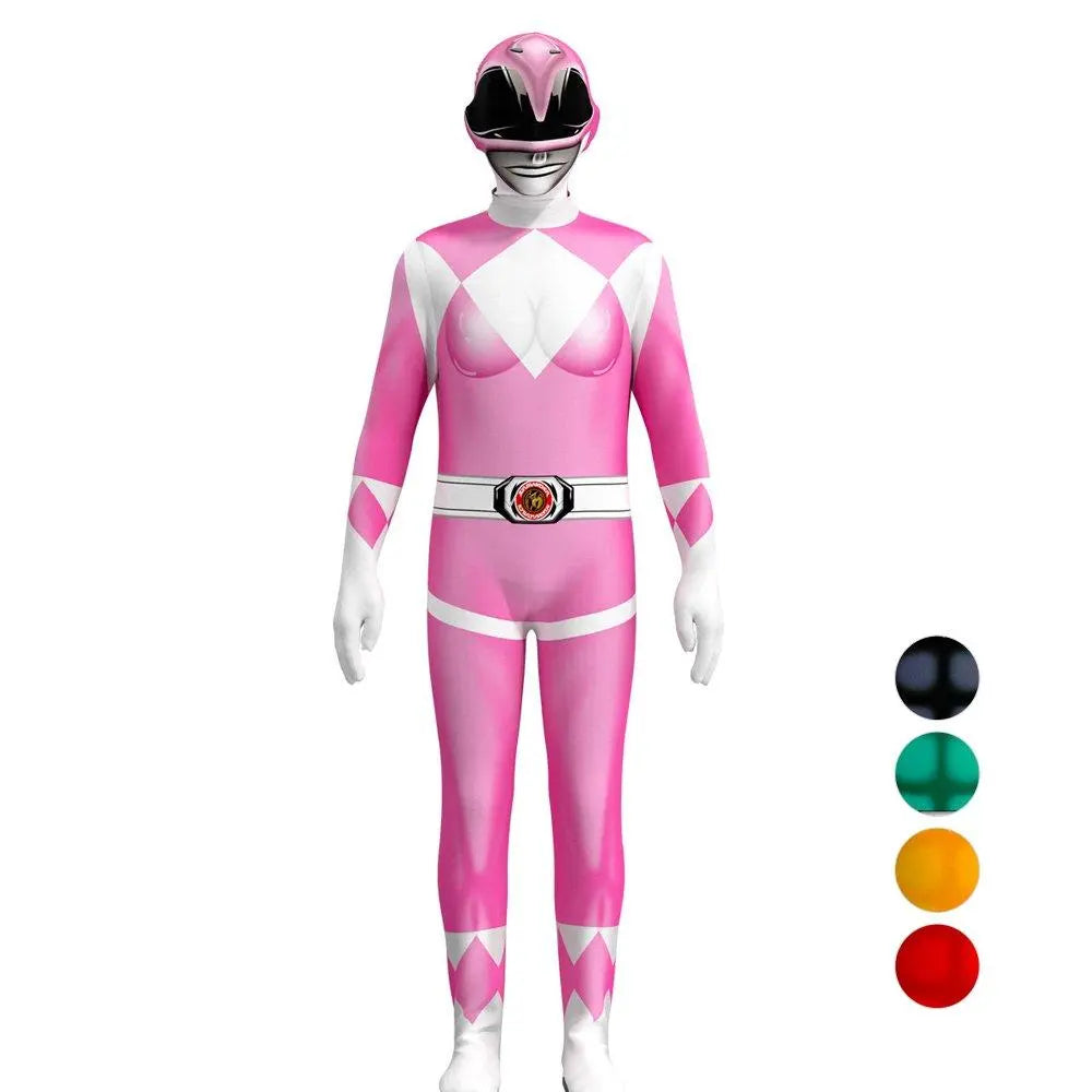 Mighty Morphin Power Rangers Costume Kids Superhero Bodysuit Halloween jumpsuits onesies - Pajamasbuy