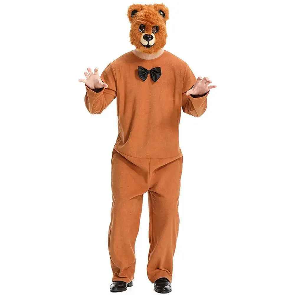 Mr. Smiling Bear Animal Adult Jumpsuit Cosplay Costume Carnival - Pajamasbuy