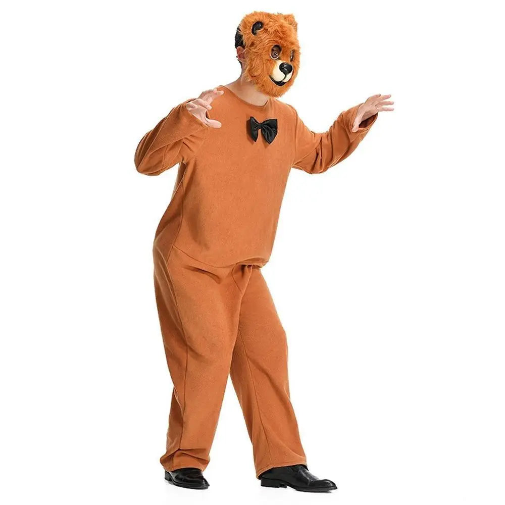 Mr. Smiling Bear Animal Adult Jumpsuit Cosplay Costume Carnival - Pajamasbuy