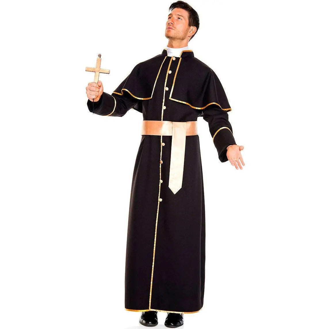 Pastor Fr Nun Couples Costume Halloween Outfits Cosplay Party Carnival - Pajamasbuy