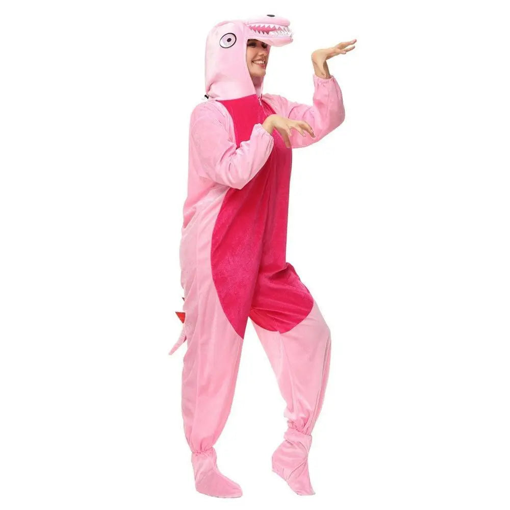 Pink Dinosaur momo Animal kigurumi onesies Costume - Pajamasbuy