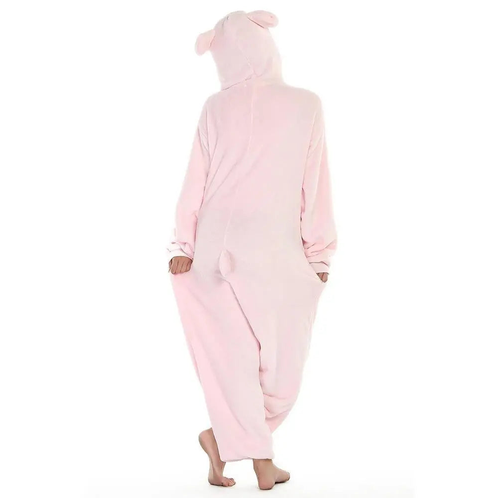 Pink Pig Onesies Hoodie Pajamas Animal Costume Kigurumi - Pajamasbuy