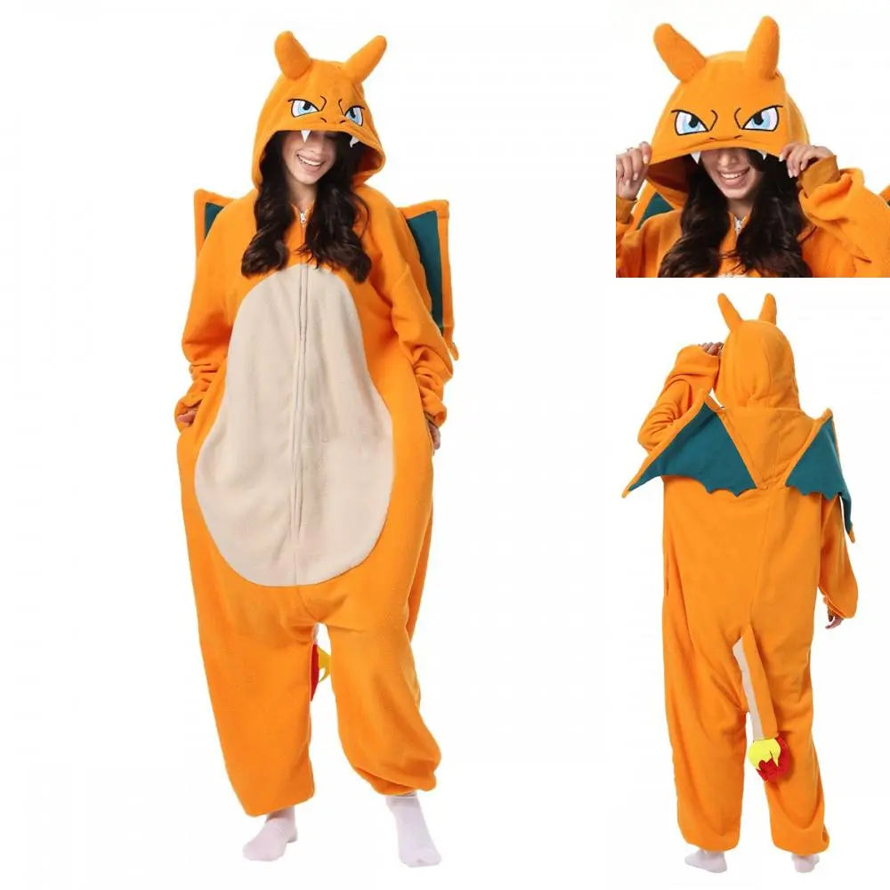 Pokemon Charizard Kigurumi Onesie Pajamas Costume for adults| PajmasBuy