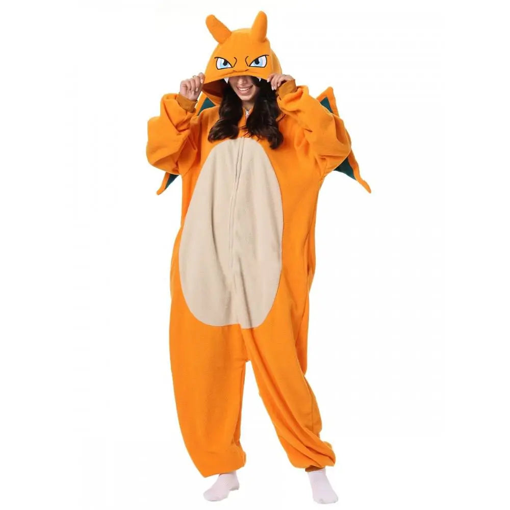 Pokemon Charizard Kigurumi Onesie Pajamas Costume for adults| PajmasBuy