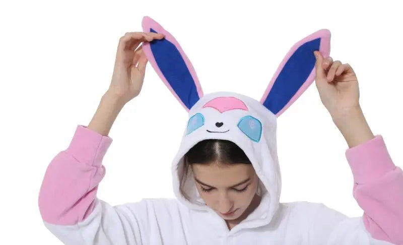 Pokemon Eevee Sylveon Kigurumi Onesie for Adults| PajmasBuy