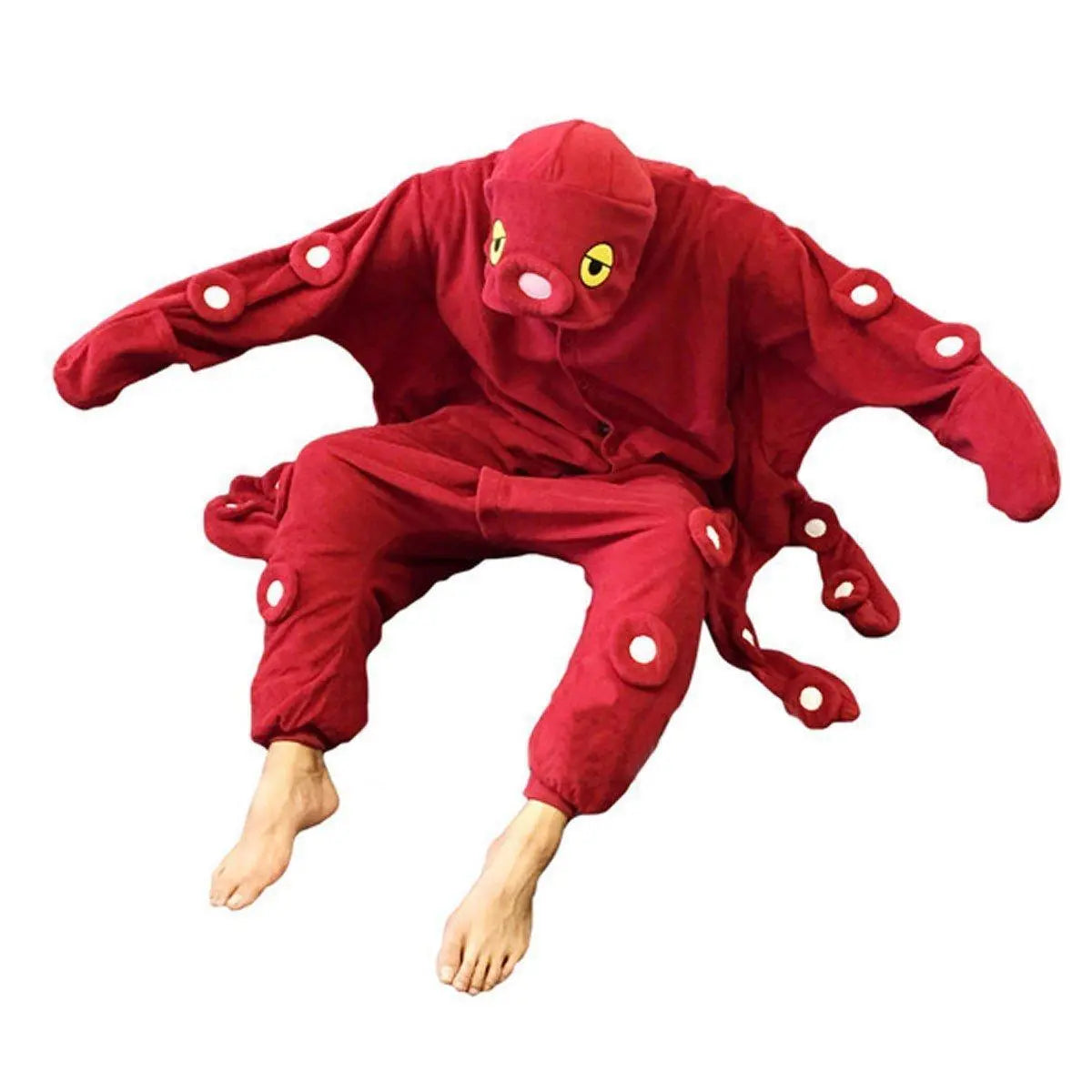 Red Octopus Animal Kigurumi Onesies Pajamas Costume - Pajamasbuy