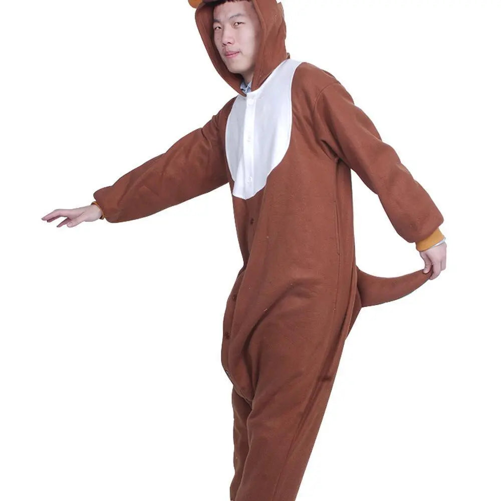 Reindeer Deer Cartoon Animal Kigurumi Onesie Pajama Costume - Pajamasbuy