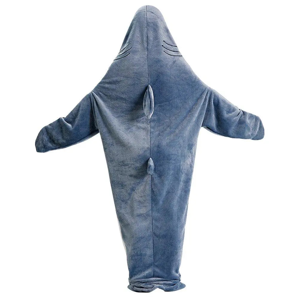 Shark Blanket Sleeping Bag Loose Onesies Pajamas Adult Super Soft Fleece Hoodie - Pajamasbuy