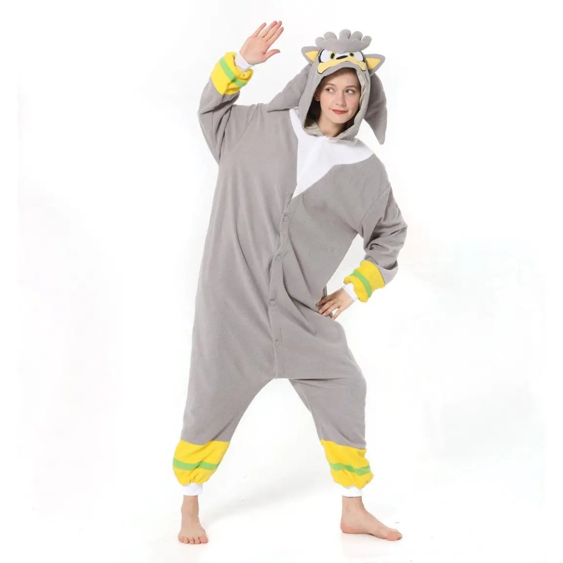 Silver the Hedgehog kigurumi onesies anime pajamas Costume| PajmasBuy