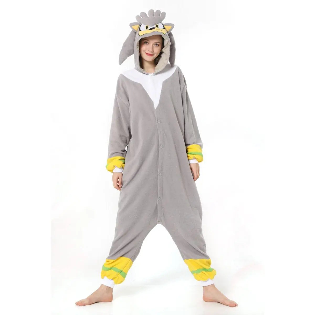 Silver the Hedgehog kigurumi onesies anime pajamas Costume| PajmasBuy