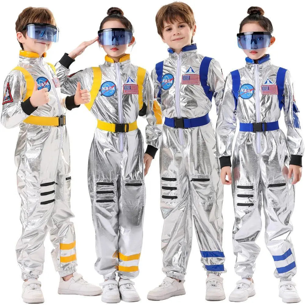 Space Suit Astronaut Couples Costume Carnival Halloween For Kids Girls Boys - Pajamasbuy