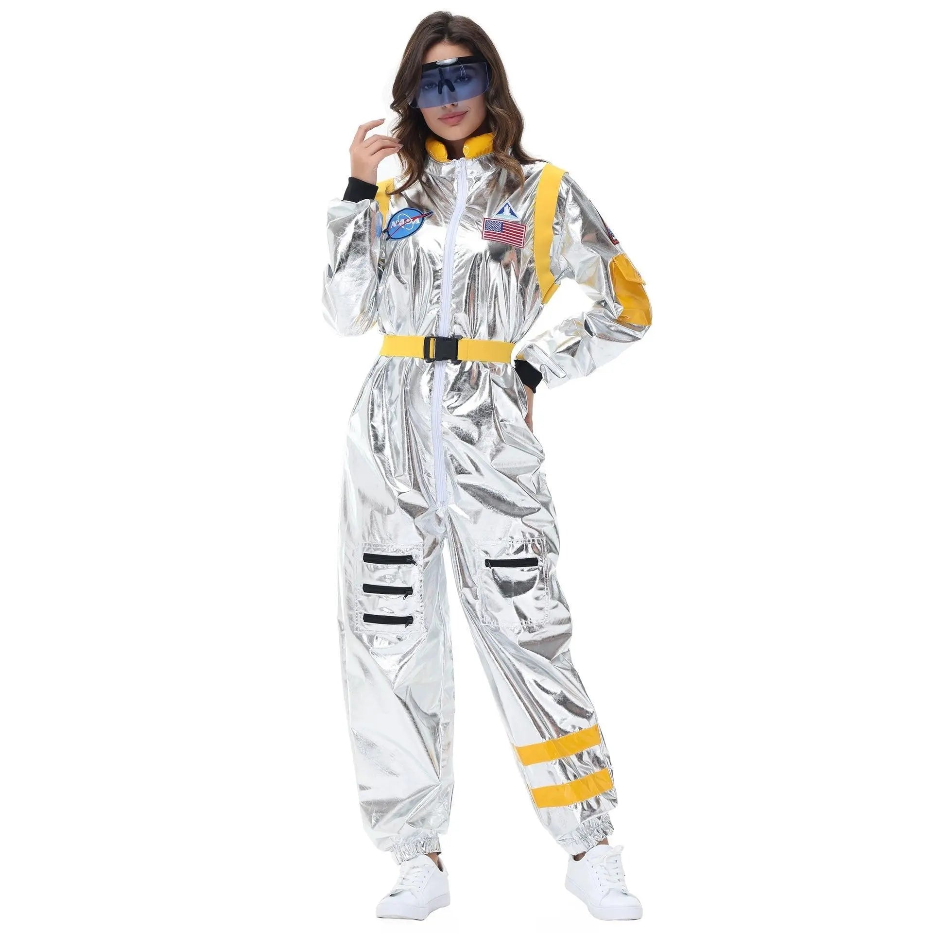 Space Suit Astronaut Couples Costume Carnival Halloween For Women Men - Pajamasbuy