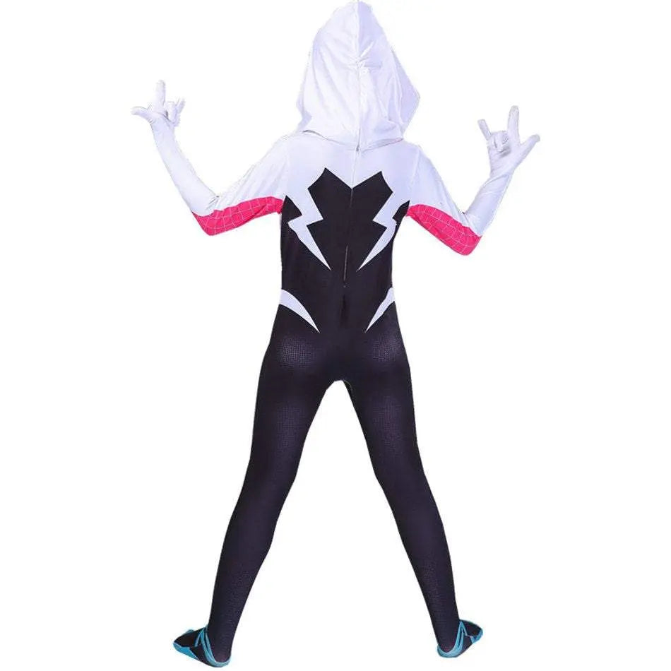 Spider - Man Women Gwen Stacy Cosplay Costume Zentai Jumpsuit Adult Kids - Pajamasbuy