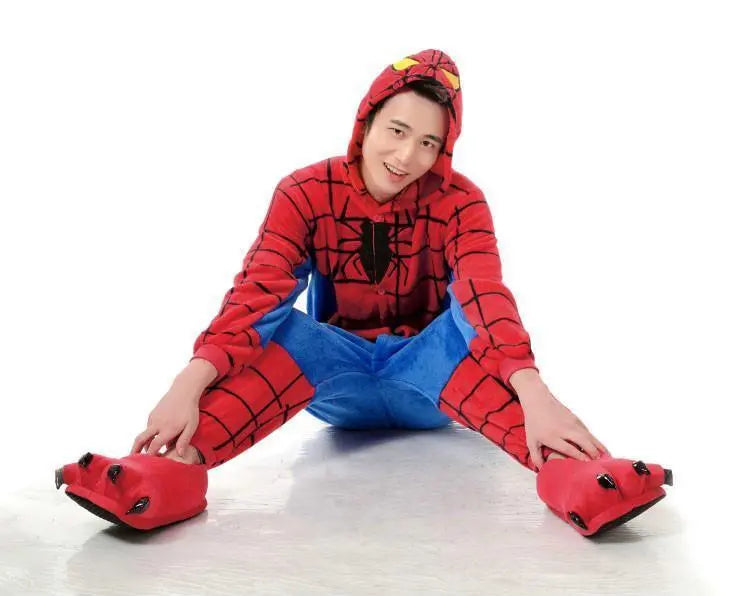 Spiderman Kigurumi Onesies Hoodie Pajamas Costume for Adult - Pajamasbuy