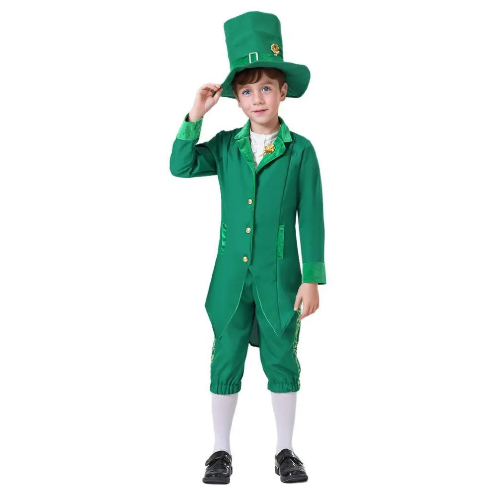 St Patrick's Day Kids Green Dress Party Cosplay Costume Carnival Suit - Pajamasbuy